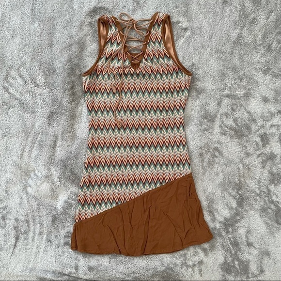 bar&chic Racerback Tank Chevron Tennis Style Dress - Picture 3 of 7